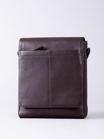 Lakeland Leather Crummock Leather Cross Body Bag in Dark Brown