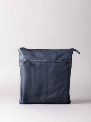 Lakeland Leather Enderby Leather Cross Body Bag in Navy