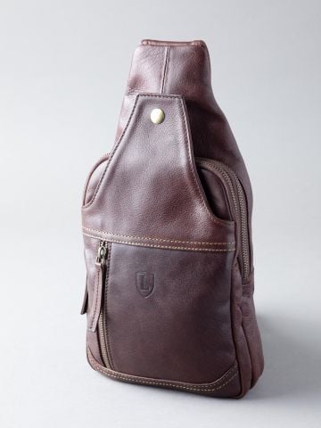 Lakeland Leather Keswick Leather Sling Bag in Brown