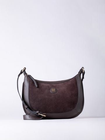Lakeland Leather Borrowdale Leather Cross Body Bag in Chocolate Brown