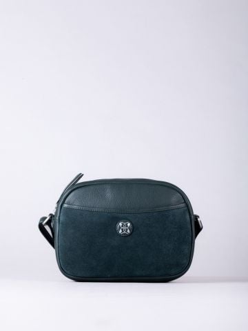 Lakeland Leather Coniston Leather Cross Body Camera Bag in Dark Green