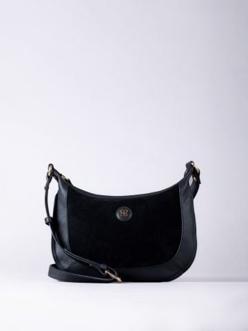 Lakeland Leather Borrowdale Leather Cross Body Bag in Black