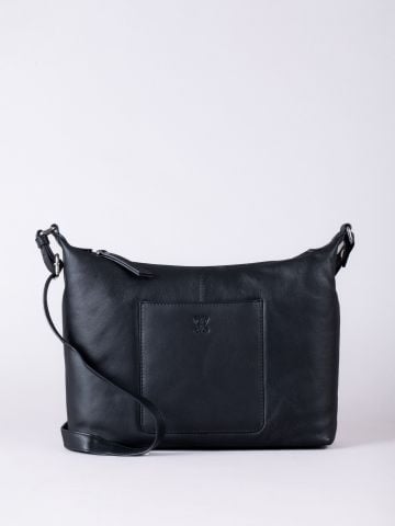 Lakeland Leather Talkin Leather Shoulder Bag in Black