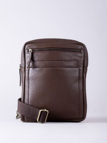 Lakeland Leather Explorer Leather Messenger Bag in Brown