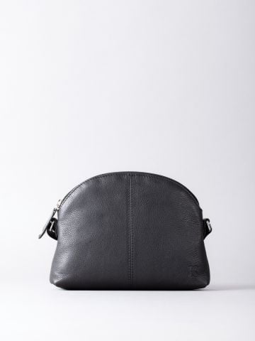 Lakeland Leather Elterwater Curved Leather Cross Body Bag in Black