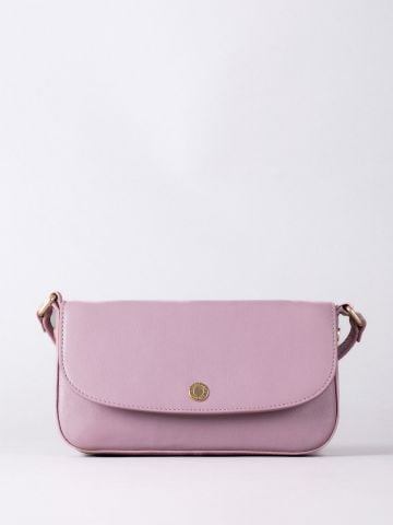 Lakeland Leather Tarnbeck Small Leather Flapover Cross Body Bag in Dusky Pink