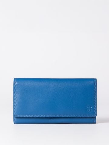 Lakeland Leather Large Leather Purse in Blue