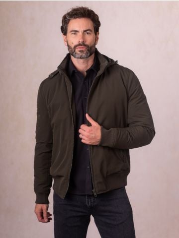 Lakeland Leather Eskdale Bomber Jacket in Khaki