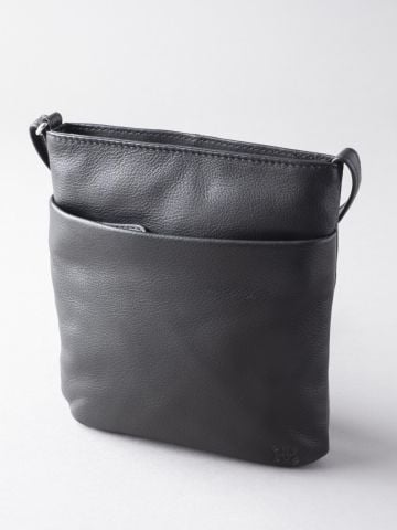 Lakeland Leather Lowther Leather Cross Body Bag in Black