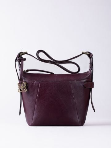 Lakeland Leather Newby Leather Cross Body Bag in Burgundy