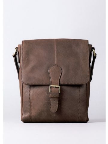 Lakeland Leather Hutton Leather Reporter Bag in Chocolate Brown