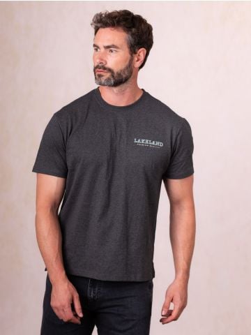 Lakeland Leather Curlew Printed T-Shirt in Charcoal