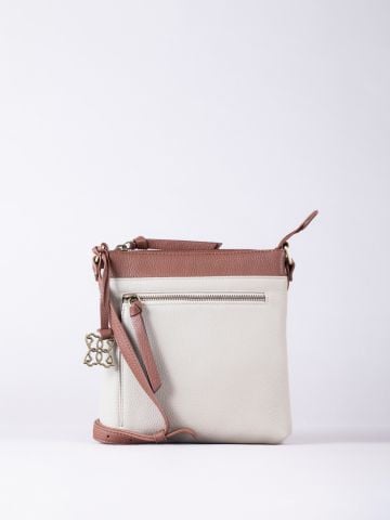 Lakeland Leather Beetham Small Leather Cross Body Bag in Off White