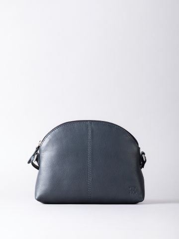 Lakeland Leather Elterwater Curved Leather Cross Body Bag in Navy