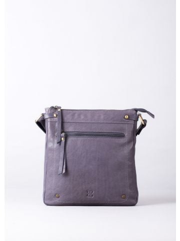 Lakeland Leather Harstone Large Leather Cross Body Bag in Blue
