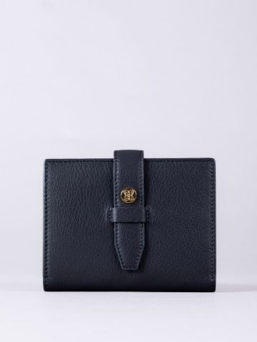 Lakeland Leather Icon Stud Small Leather Tab Purse in Navy