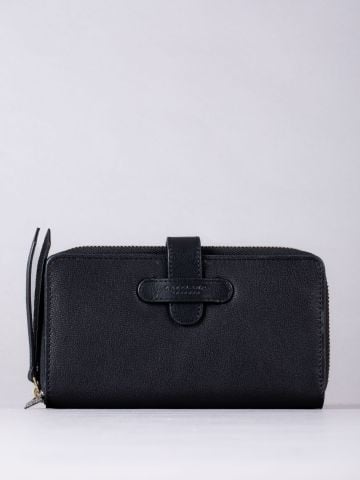 Lakeland Leather Newby Leather Tab Purse in Black
