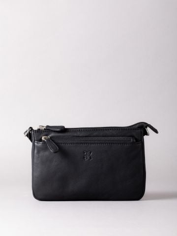Lakeland Leather Enderby Small Leather Cross Body Bag in Black