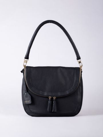 Lakeland Leather Tarraby Leather Shoulder Bag in Black