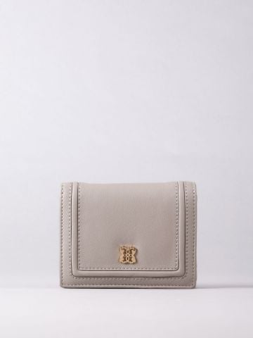 Lakeland Leather Icon Small Leather Flapover Purse in Grey