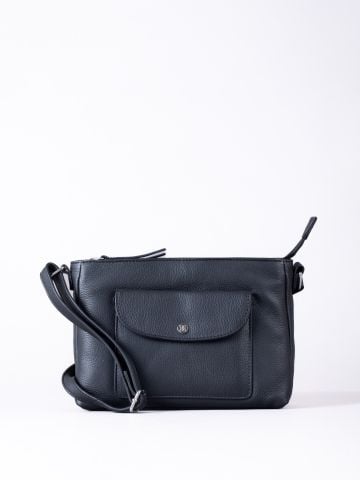 Lakeland Leather Tarnly Leather Cross Body Bag in Black