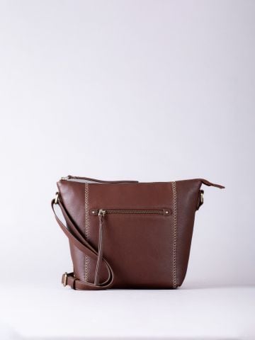 Lakeland Leather Castlerigg Leather Cross Body Bag in Dark Tan