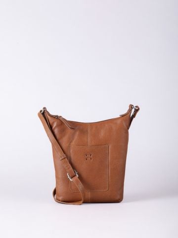 Lakeland Leather Talkin Medium Leather Cross Body Bag in Tan