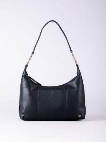 Lakeland Leather Levens Leather Shoulder Bag in Black