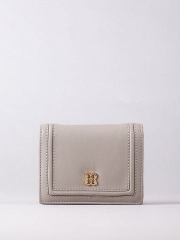 Lakeland Leather Icon Small Leather Flapover Purse in Grey