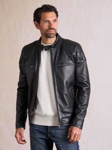 Stonecroft Leather Jacket in Dark Tan | Lakeland Leather