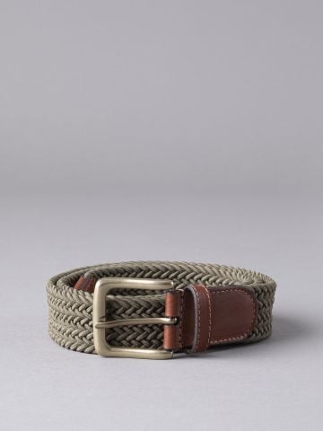 Lakeland Leather Greythwaite Braided Belt in Khaki