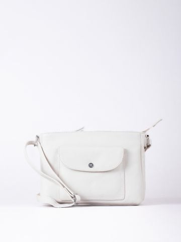 Lakeland Leather Tarnly Leather Cross Body Bag in Off White