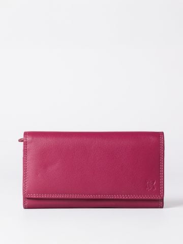 Lakeland Leather Large Leather Purse in Cranberry Pink