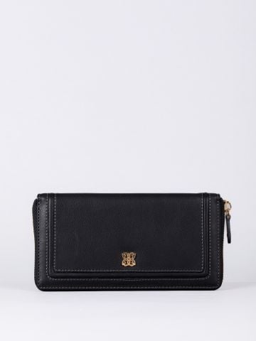 Lakeland Leather Icon Large Leather Zip Purse in Black