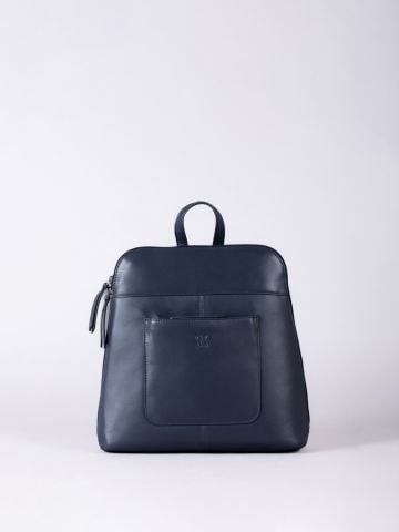 Lakeland Leather Talkin Leather Backpack in Navy