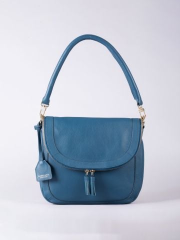 Lakeland Leather Tarraby Leather Shoulder Bag in Legion Blue