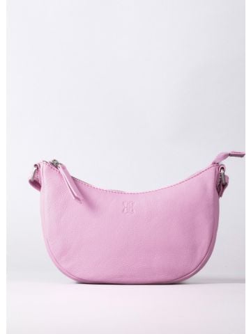 Lakeland Leather Coniston Crescent Leather Cross Body Bag in Pink