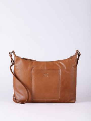 Lakeland Leather Talkin Leather Shoulder Bag in Tan