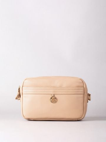 Lakeland Leather Cartmel Boxy Leather Cross Body Bag in Taupe