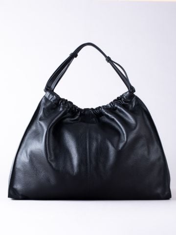 Lakeland Leather Newland Leather Slouch Tote Bag in Black