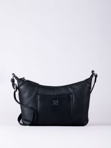 Lakeland Leather Talkin Small Leather Cross Body Bag in Black