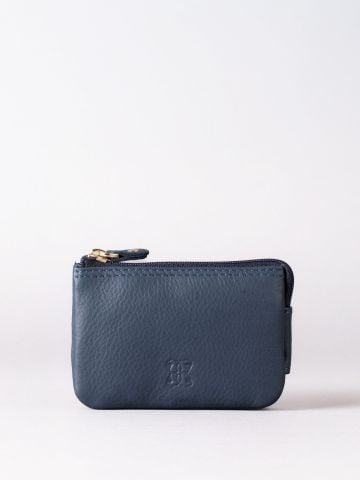 Lakeland Leather Leather Coin Purse in Navy
