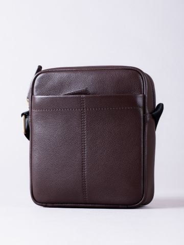 Lakeland Leather Crummock Leather Reporter Bag in Dark Brown