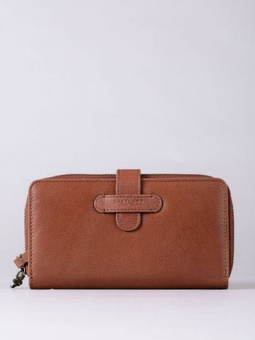 Lakeland Leather Newby Leather Tab Purse in Tan