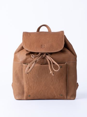 backpacks leather uk Womens Cognac Brown Convertible Backpack Shoulder Bag 2 pocket Men's Leather Backpacks | John