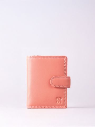 Lakeland Leather Small Leather Tab Purse in Sunrise