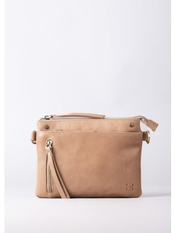Lakeland Leather Harstone Mini Leather Cross Body Bag in Taupe