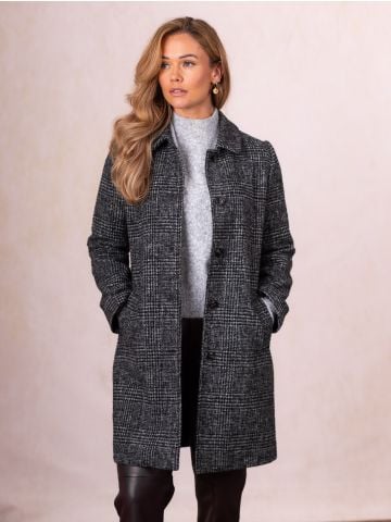 Lakeland Leather Radella Wool Blend Coat in Black