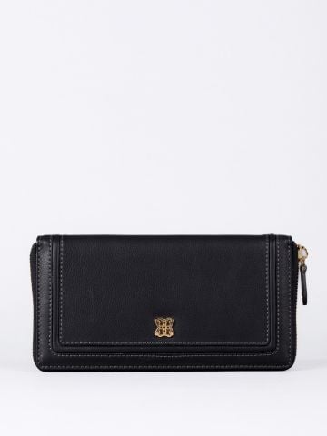 Lakeland Leather Icon Large Leather Zip Purse in Black