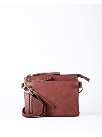 Harstone Mini Leather Cross Body Bag in Tan